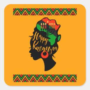 Kwanzaa square sticker