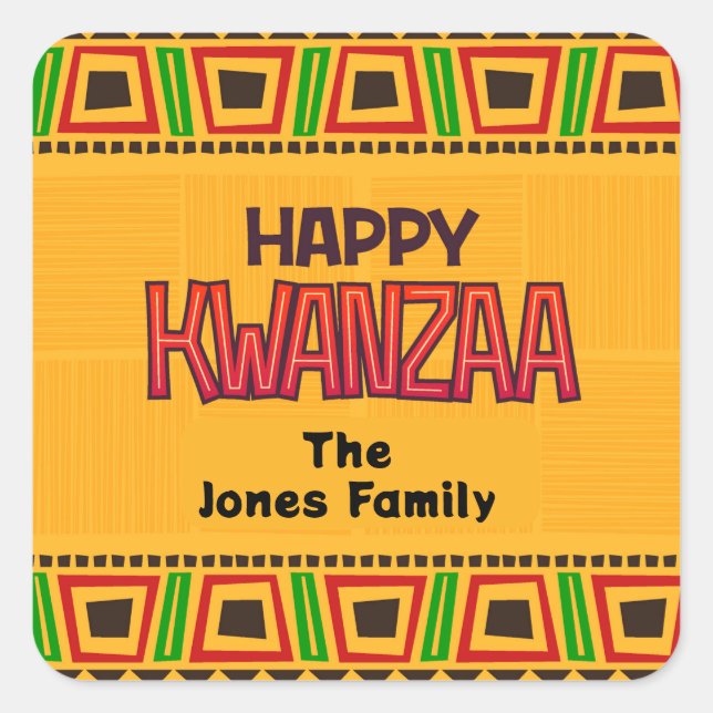 Kwanzaa Square Sticker (Front)