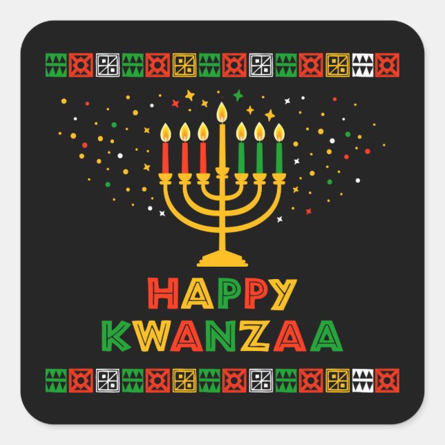 Kwanzaa   square sticker (Front)
