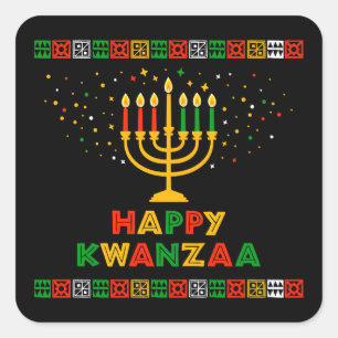 Kwanzaa square sticker