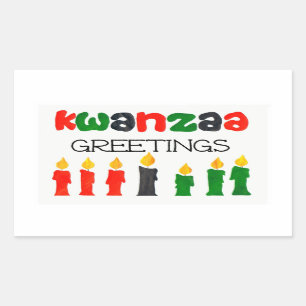 Kwanzaa Stickers with Candles
