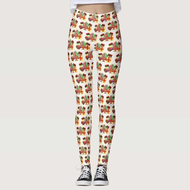 Kwanzaa Table Painting Leggings (Front)