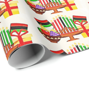 Kwanzaa Table Painting Wrapping Paper