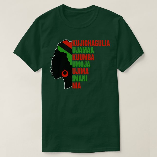 Kwanzaa The Seven Principles of Kwanzaa T-Shirt (Design Front)
