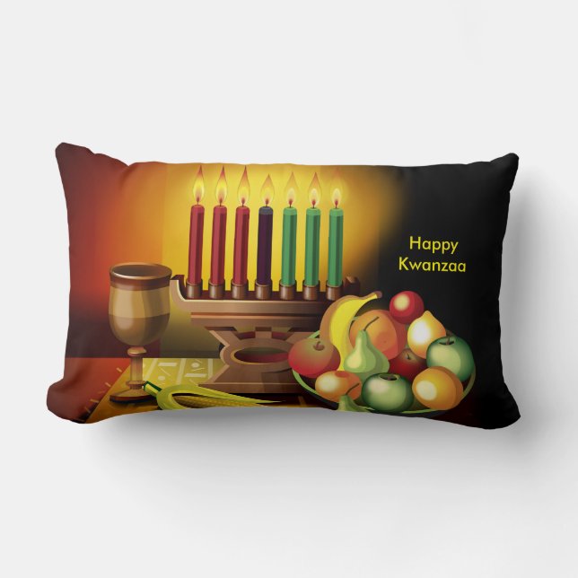 Kwanzaa Throw Pillow (Front)