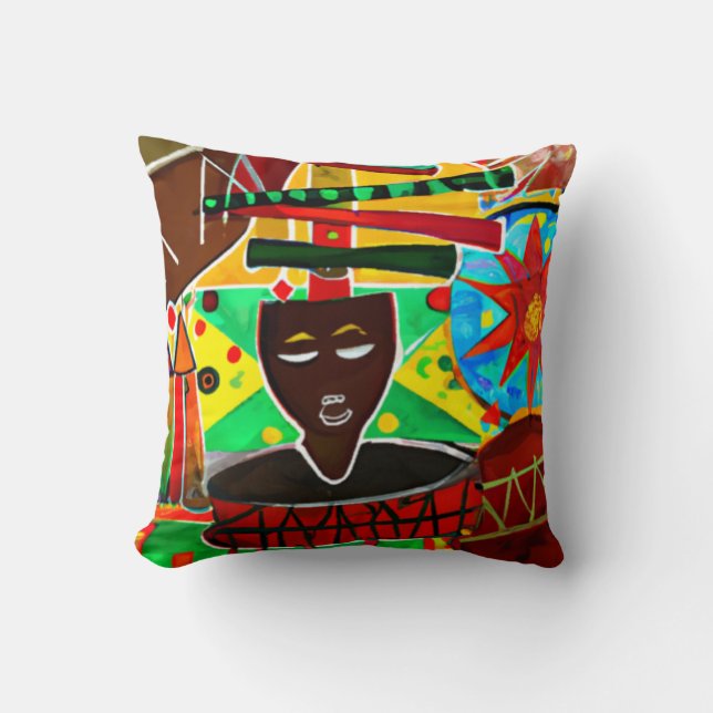 Kwanzaa Throw Pillow (Front)