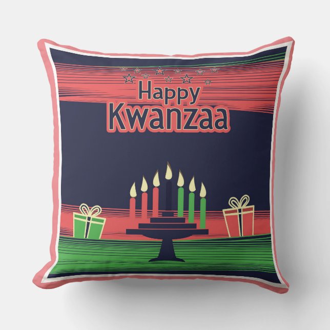 Kwanzaa Throw Pillow (Front)