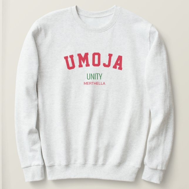 Kwanzaa UMOJA Unity Personalized Sweatshirt (Design Front)