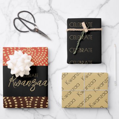 Kwanzaa Wrapping Paper Sheets