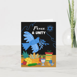 Kwanzukkah Peace Unity Dove Symbols Gifts Card