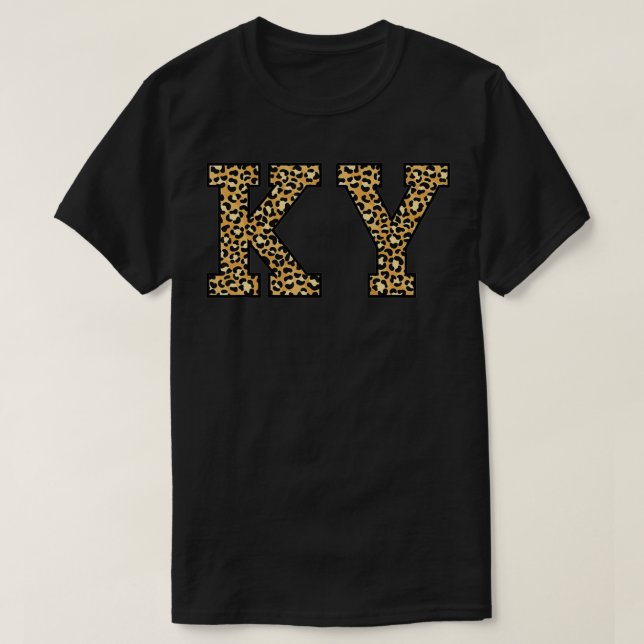 KY Leopard Pattern Womens Kentucky  T-Shirt (Design Front)
