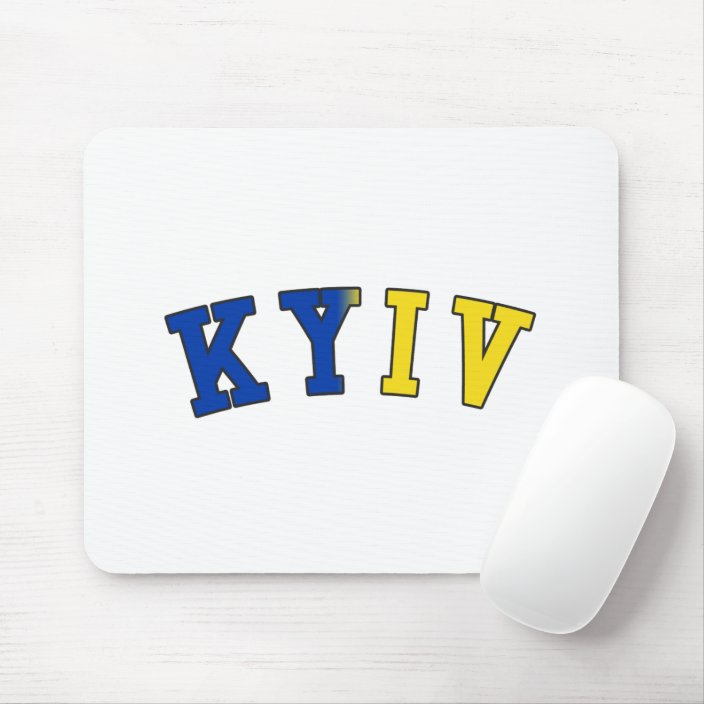 Kyiv in Ukraine National Flag Colors Mousepad