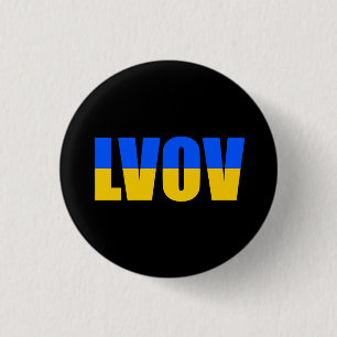 Kyiv Ukraine flag Button