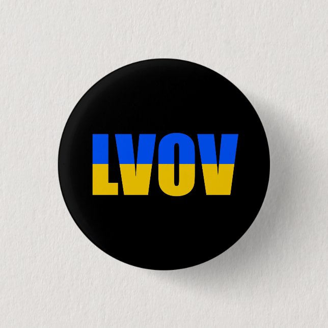 Kyiv Ukraine flag Button (Front)