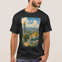 Kyiv Ukraine Illustration Travel Art Vintage