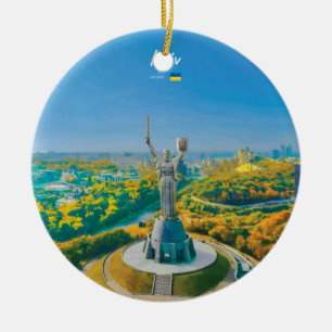 Kyiv, Ukraine - Mother Ukraine Monument Ceramic Ornament