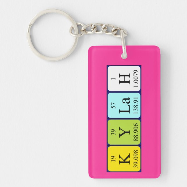 Kylah periodic table name keyring (Front)