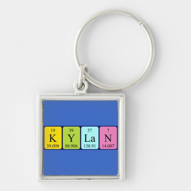 Kylan periodic table name keyring (Front)