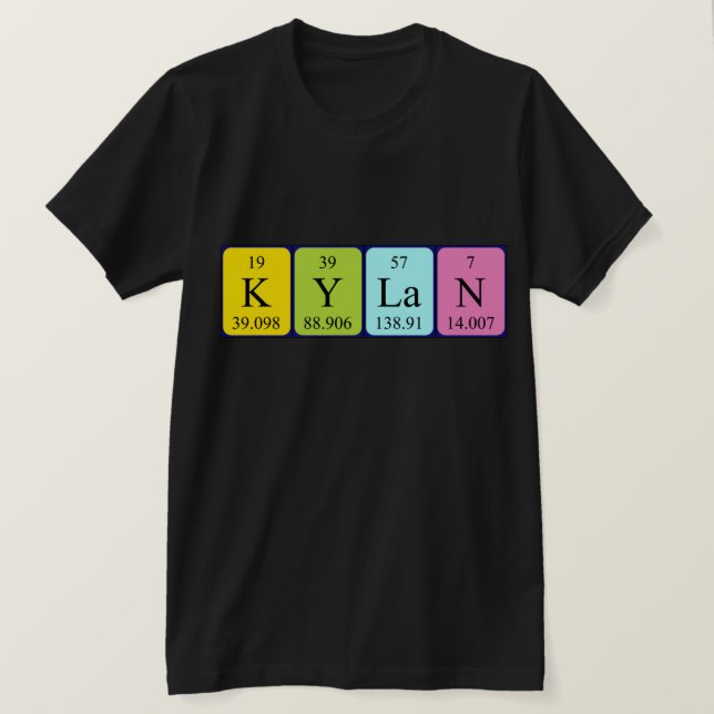 Kylan periodic table name shirt (Design Front)