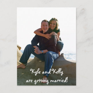 Kyle and Kelly are getting married! Announcement Postcard