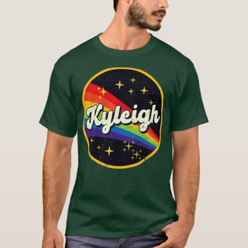 Kyleigh Rainbow In Space Vintage GrungeStyle T_Shirt