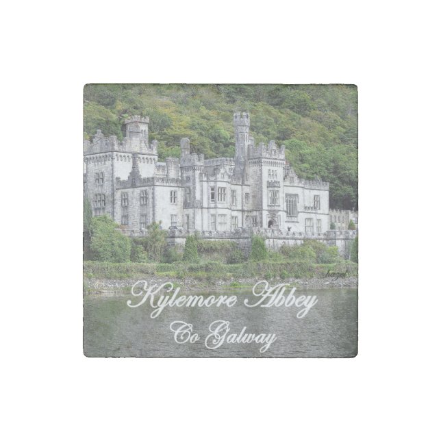 Kylemore Abbey, Galway, Ireland, Irish, Stone Magnet (Front)