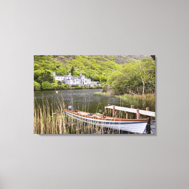 Kylemore Abbey, Ireland. Kylemore Abbey is Canvas Print (Front)