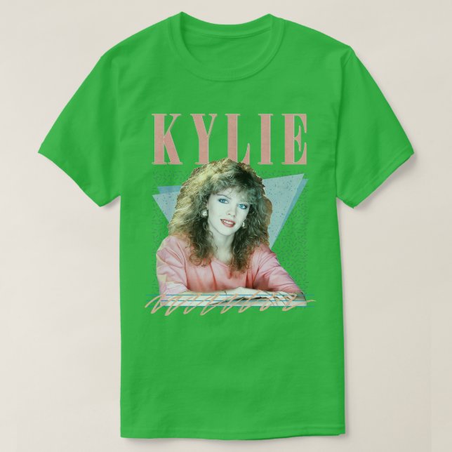 Kylie 80s Retro Fan Design T-Shirt (Design Front)