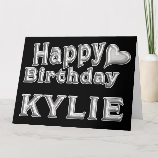 Kylie Happy Birthday Birthday Map Card (Front)
