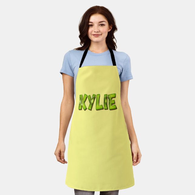 Kylie Name Kiwi Design Kitchen Apron Apron (Worn)