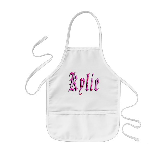 Kylie, Name,  Logo, Girls Artistic Kindy Apron (Front)