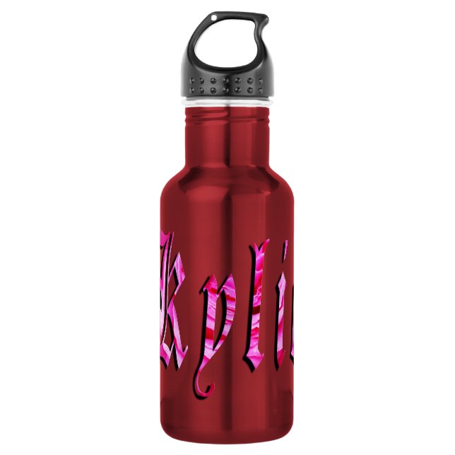 Kylie, Name,  Logo, Stainless Steel Water Bottle (Front)