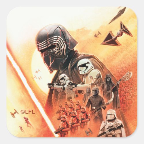 Kylo Ren  First Order Forces Square Sticker