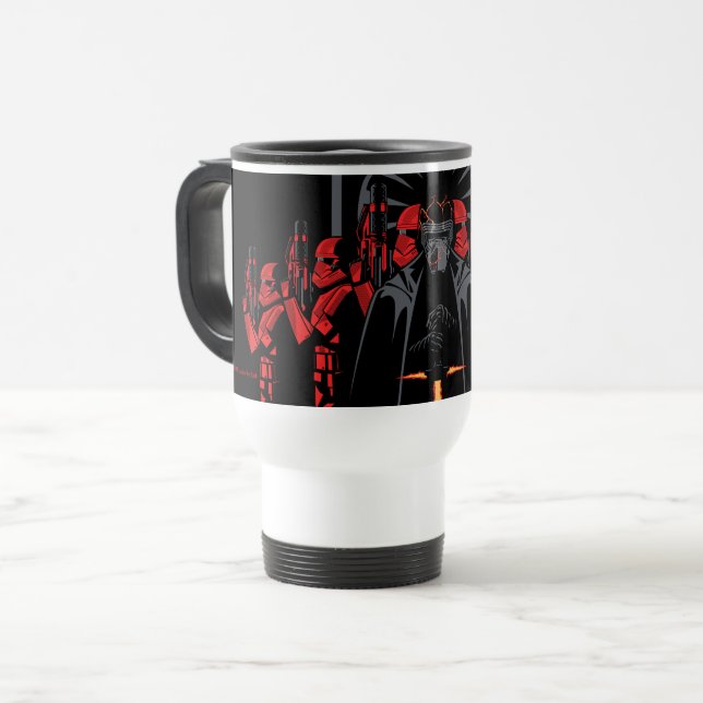 Kylo Ren Flanked By Sith Troopers Travel Mug (Front Left)