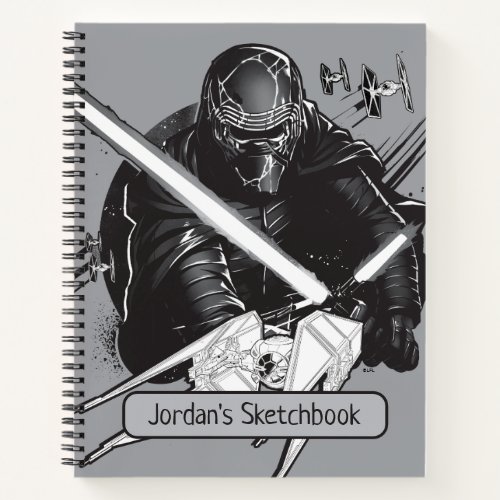 Kylo Ren TIE Fighters Illustration Drawing Notebook