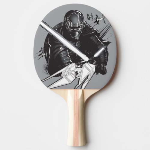 Kylo Ren TIE Fighters Illustration Ping Pong Paddle