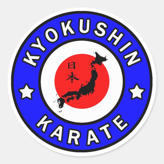 Kyokushin Karate Classic Round Sticker (Front)