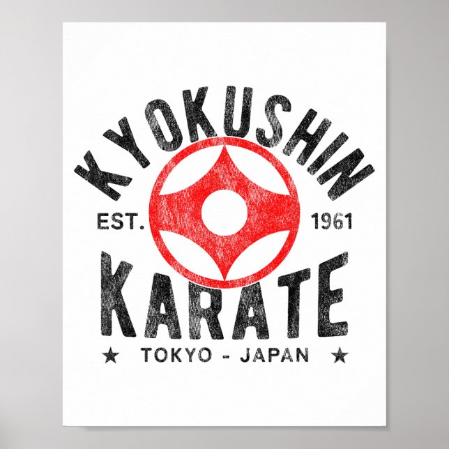 Kyokushin Karate Do Martial Arts Japan Tokyo Vinta Poster (Front)