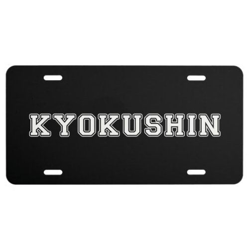 Kyokushin Karate License Plate