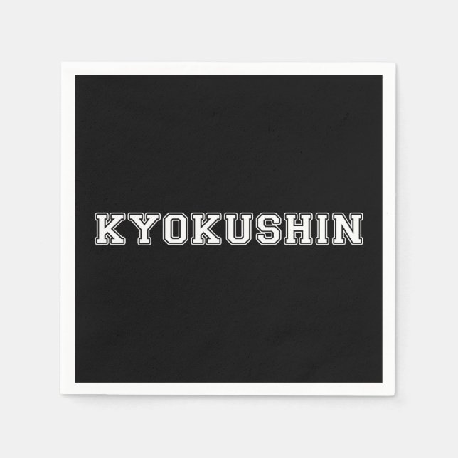 Kyokushin Karate Paper Napkins (Front)