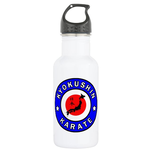 Kyokushin Karate Stainless Steel Water Bottle (Front)