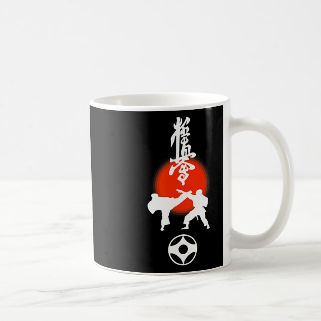 Kyokushin Kumite Karate Fan Design  Coffee Mug (Right)