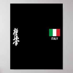 Kyokushinkai Karate Italy Dojo Training Italian Fl Poster