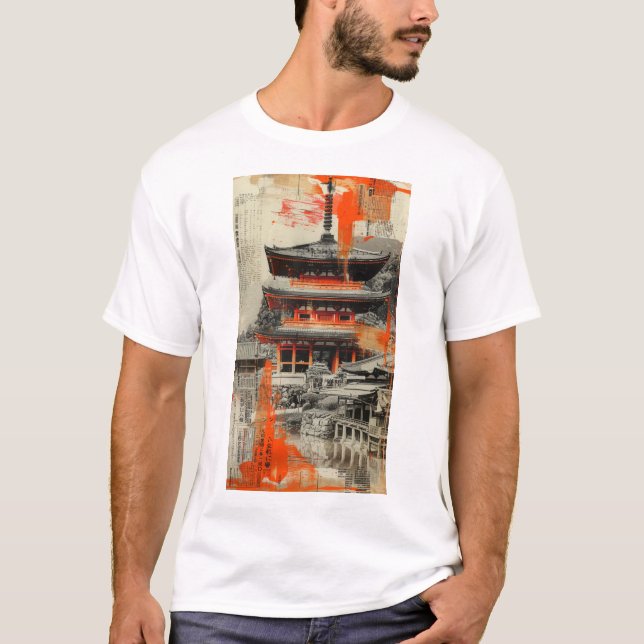 Kyoto Fusion - Traditional Japanese Art T-shirt (Front)