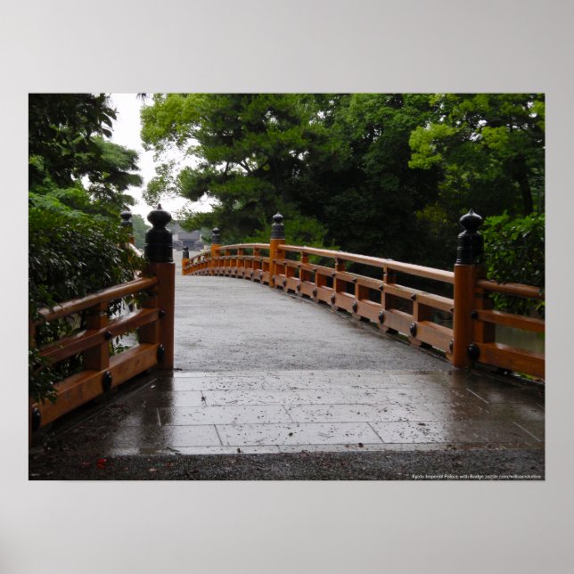 Kyoto Imperial Palace with Bridge Poster (Front)