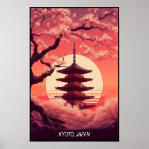 Kyoto in Bloom: Cherry Blossom Dreams of Japan Poster
