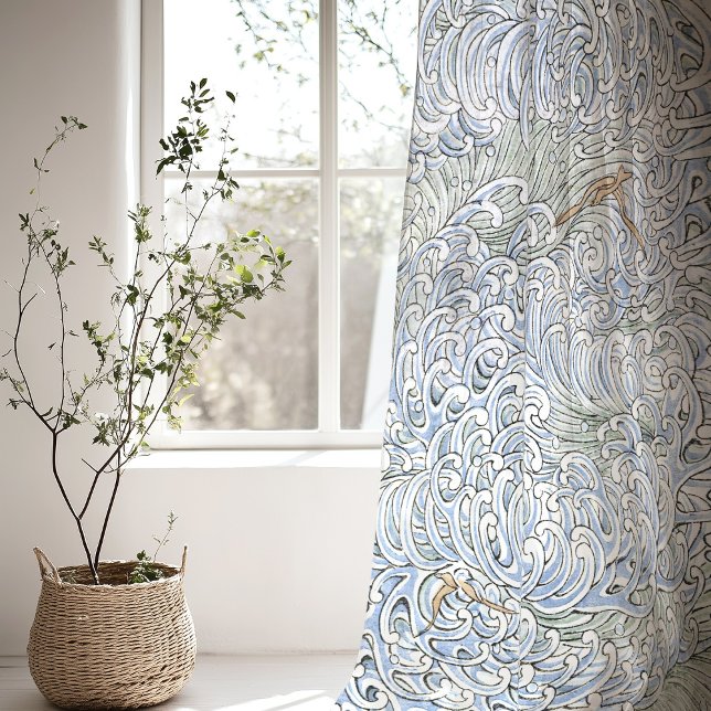 Kyoto-Inspired Dynamic Ocean Wave Sheer Curtains (Creator Uploaded)