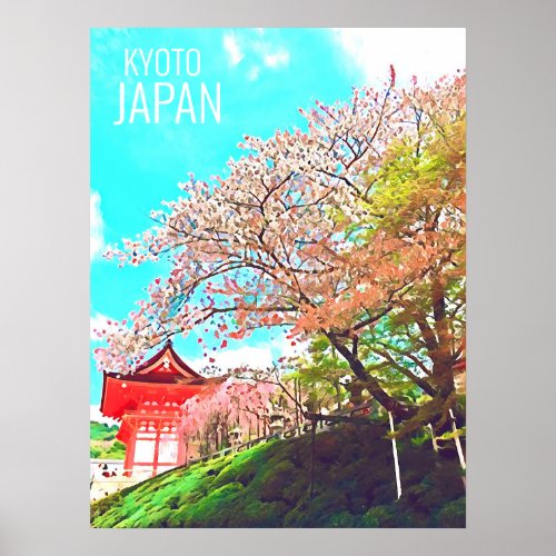 Kyoto Japan Cherry Blossom travel photography Poster