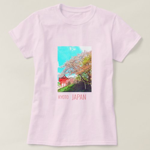 Kyoto Japan Cherry Blossom travel photography T_Shirt