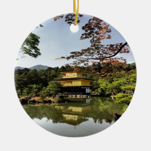 Kyoto Japan Goldentemple Temple Kinkaku_Ji Ceramic Ornament